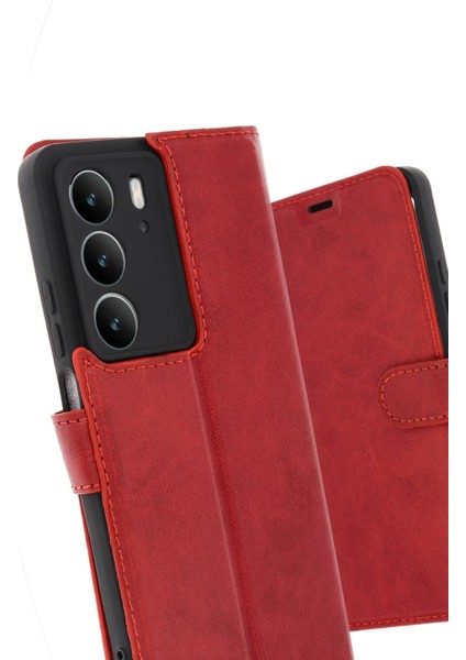 Realme C75 4g Trend S Plus Kapaklı Kılıf - Kırmızı fiyatları