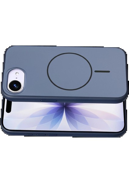 Apple iPhone 16E Neva Magsafe Kapak - Lacivert modelleri