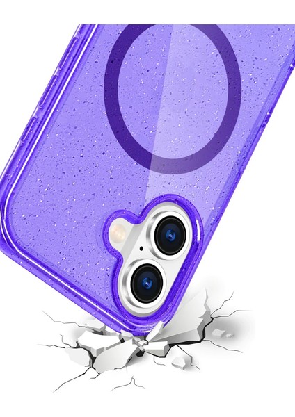 Apple iPhone 16 Star Magsafe Kapak - Mor modelleri