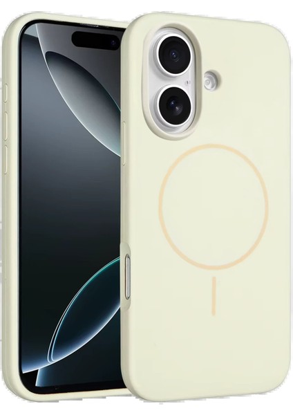 iPhone 16 Plus Kılıf Jully Magsafe Kapak - Bej