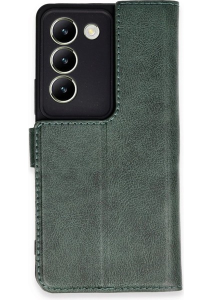 Vivo V30 Lite 4g Kılıf Trend S Plus Kapaklı Kılıf - Yeşil