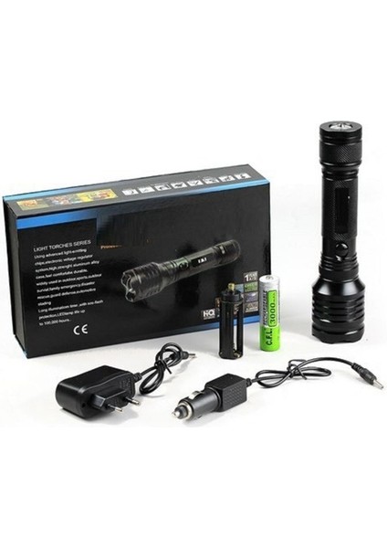 Alüminyum Şarjlı Zoom'lu El Feneri F-6055 modelleri