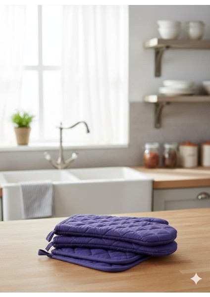 Yanmaz,ısıya Dayanıklı Isı Geçirmeyen Mutfak Fırın Tencere Eldiveni Tutacak Seti 2 Eldiven 2 Tutacak fırsatları