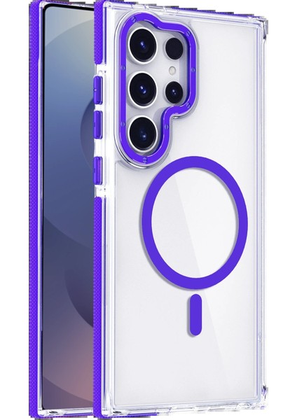 Samsung Galaxy S25 Ultra Bella Magsafe Kapak - Mavi