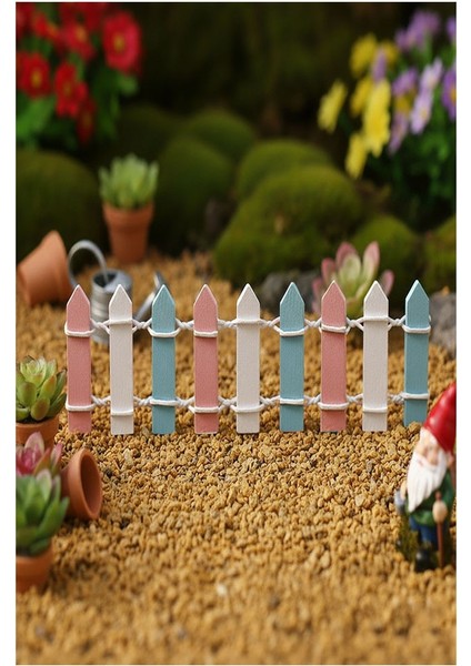 Mini Mavi Renkli Bahçe Çiti 1 Adet 3X60 cm Teraryum Okul Ev Proje Renkli Minyatür Çit Ahşap fırsatları