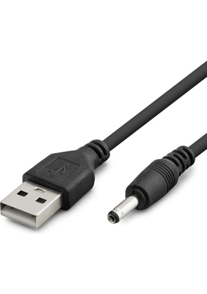 Tablet Şarj Kablosu USB To 3.5*1.35 1m Siyah HDX1320