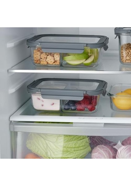 1000ML 2 Bölmeli Borosilikat Cam Yemek Saklama Kabı – Kilitli Sızdırmaz Kapaklı Fırın ve Mikrodalga Uyumlu Cam Saklama Kabı | Sağlıklı Öğle Yemeği Kutusu | Koku ve Leke Tutmaz fiyatları