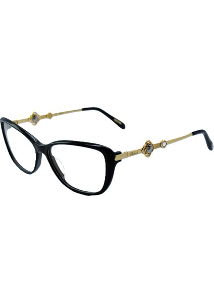 VCH224S 0700 23KT Gold Cat Eye Kedi Gözü Siyah 23KT Altın Kadın Gözlük fiyatları