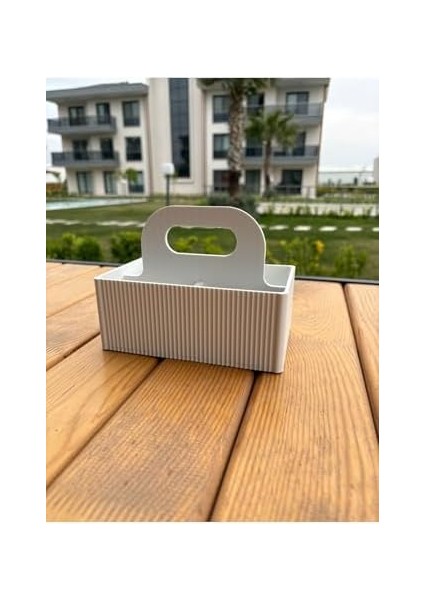 Çok Gözlü Masaüstü Organizer – Kalemlik ve Düzenleyici Kutu Beyaz