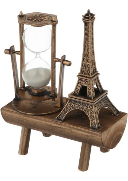 Retro Eyfel Kulesi ve Kum Saati Dekoratif Ahşap Görünümlü Masa Biblosu - BI001V-4YXPC9 fiyatları