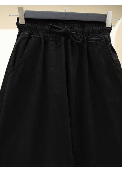 Beli Lastikli Cepli Bol Paça Kot Pantolon