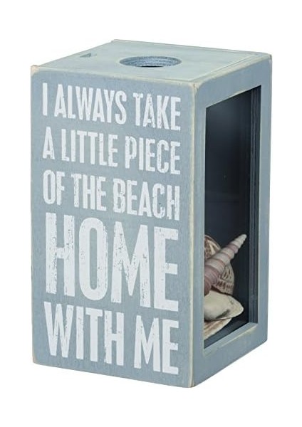 Primitives By Kathy 27813 Ev Dekoru Deniz Kabuğu Tutucu, 10 x 18 x 10 Cm, Benimle Plajın Parçası, Teşekkürler ve Takdir