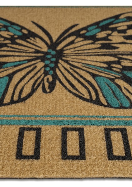 Kaymaz Taban, Kelebek Desenli, Modern Dayanıklı Uzun Ömürlü Dış Kapı Önü Paspası, Paspas, Desenli Paspas fırsatları