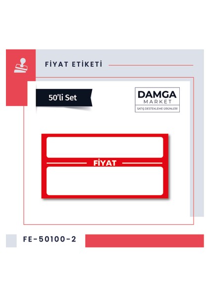 Yazılıp-Silinebilir Selefonlu Karton Raf Etiketi 5X10 cm 50 Adet