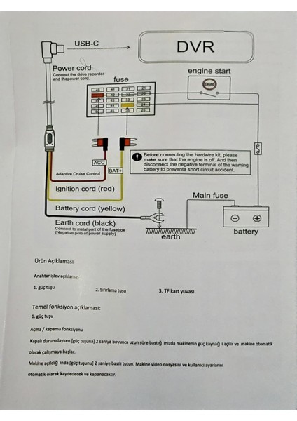 4K Ultra Hd Araç Içi Kamerası – Çift Kamera - Wifi, Gece Görüş, Geniş Açı, Döngüsel Kayıt, Arka Kamera Destekli, 3.2" IPS Ekran, Gps Opsiyonlu, Park Modu
