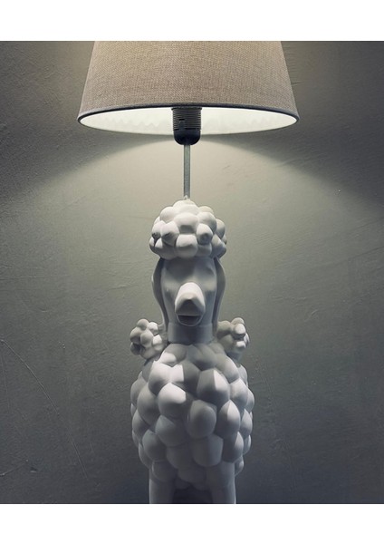 Poodle (Kaniş) Figürlü Dekoratif Masa Lambası – 60X20 cm Heykelsi ve Lüks fiyatları