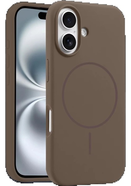 iPhone 16 Plus Kılıf Jully Magsafe Kapak - Kahverengi