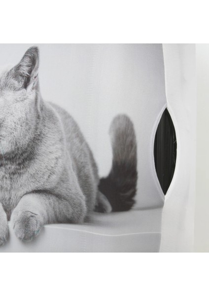 Kumaş Valiz Kılıfı ve Bavul Kılıfı (77-Gri Kedi) Kabin modelleri