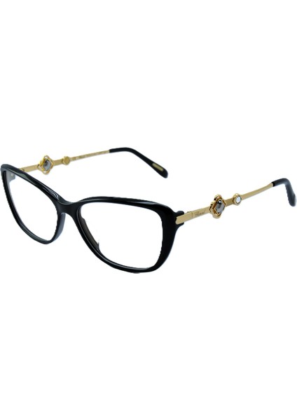 VCH224S 0700 23KT Gold Cat Eye Kedi Gözü Siyah 23KT Altın Kadın Gözlük