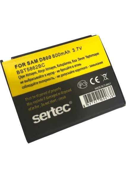 Samsung D808/D800 Uyumlu Batarya