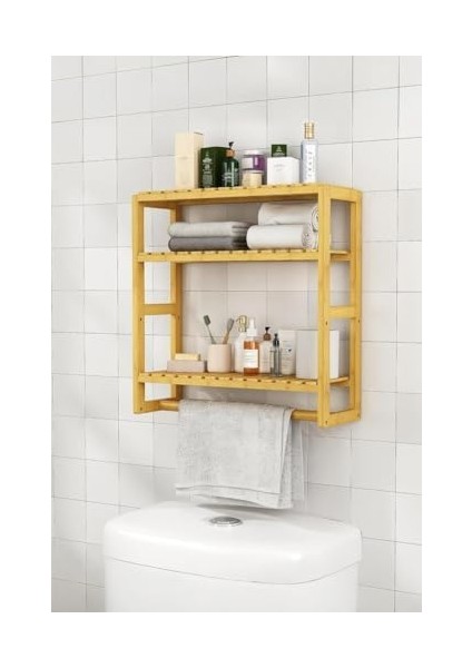 Bambu Mini 8 Form Organizer Mutfak ve Banyo Düzenleyici Askılı Duvar Rafı Havluluk DB-0028 fiyatları