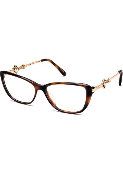 VCH224S 0752 23KT Gold Cat Eye Kedi Gözü Kahverengi Havana 23KT Altın Kadın Gözlük fırsatları