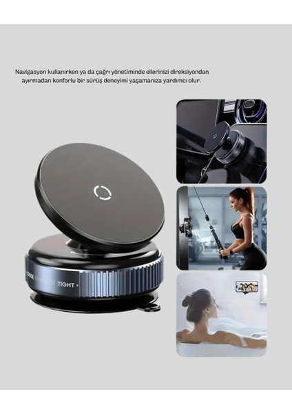 Mıknatıslı Araç Telefon Tutucu Vakum Teknolojili 360° Ayarlanabilir - BI001V-4YVIZ3 fırsatları