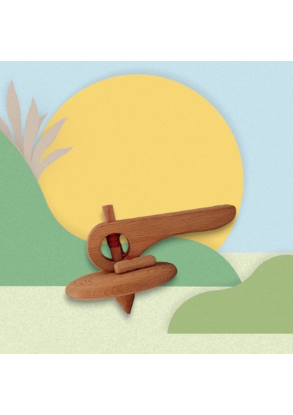 Dktt Topaç Ahşap Topaç Kulplu Ahşap topaç