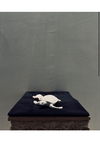 Dekoratif Kaplumbağa Heykel Seti – 2’li Anne & Yavru Deniz Kaplumbağası, Ev & Ofis