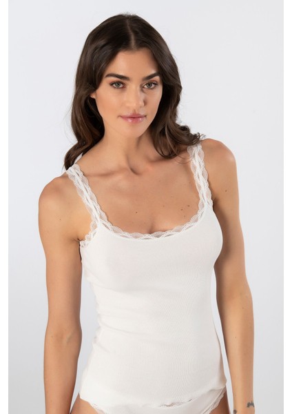 Kadın Likralı Dantelli Ip Askılı Kaşkorse 926/EKRU modelleri