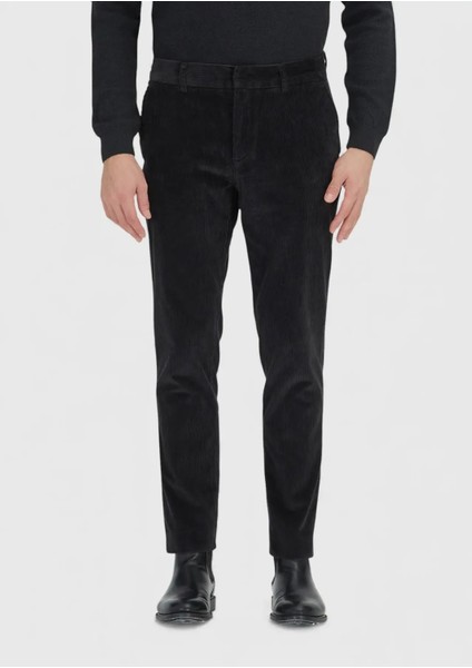 Antrasit Düz Dokuma Jogging Fit Kadife Casual Pamuk Karışımlı Pantolon fiyatları