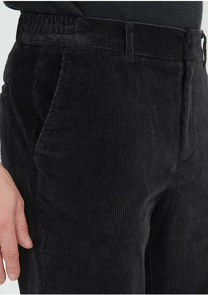 Antrasit Düz Dokuma Jogging Fit Kadife Casual Pamuk Karışımlı Pantolon modelleri