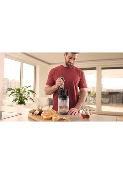 Multiquick 5 Pro MQ55755M, 25 Hız Kademeli El Mikseri, Easy Click Plus, 1000 W, Siyah, Mini Mutfak Robotu, Doğrayıcı, Çırpma Teli, Karıştırma ve Ölçüm Kabı (600 Ml) fiyatları