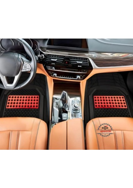 Volkswagen Golf 6 2008-2009-2010-2011-2012 Havuzlu Oto Paspas Orbital Kırmızı Yeni Üretim 3D Araba Paspası Esnek