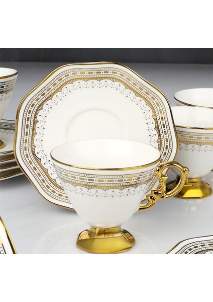 Kosova 90CC 6 Lı Ayaklı Kahve Fincan Takımı (2 Renk Seçeneği ) fiyatları