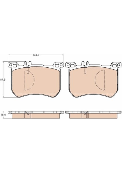 GDB2013 Fren Balatası On Mercedes W222 R231 A0084203520