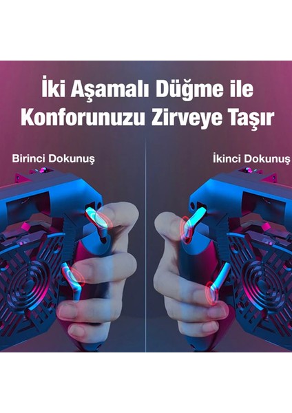 Yetkinphone DL88 Altı Parmak Fanlı Hızlı Soğutma Pubg Oyun Konsolu Gamepad Radyatör