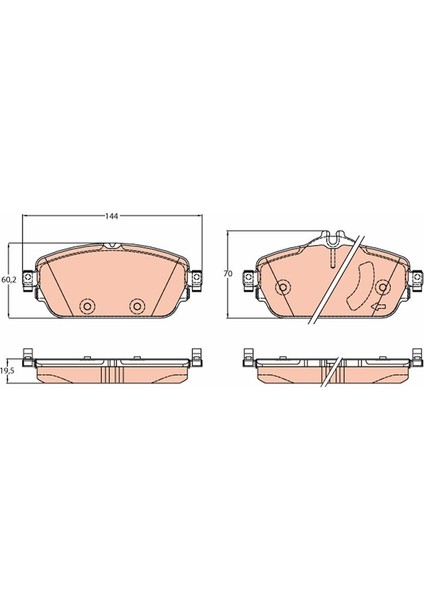 GDB2070 Fren Balatası On Mercedes W205 S205 C205 A205 W213 S213 A238 A0004209703