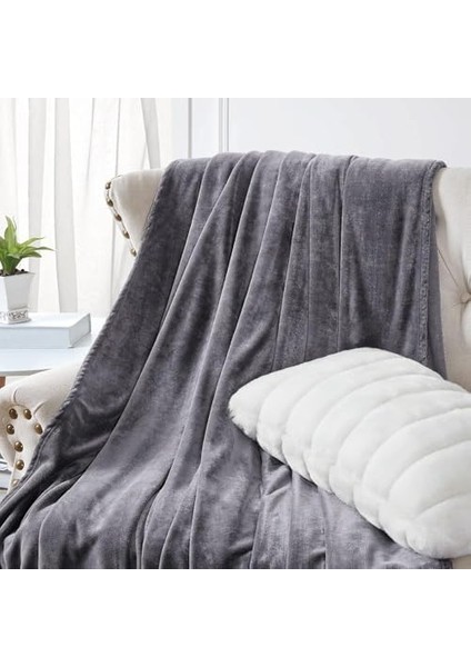 Polar Battaniye, 280GSM Süper Yumuşak Yatak Battaniyesi, Püsküllü Rahat Hafif Flanel Battaniye, Yatak, Koltuk, Seyahat ve Kamp Için (Koyu Gri, 200X230CM) modelleri