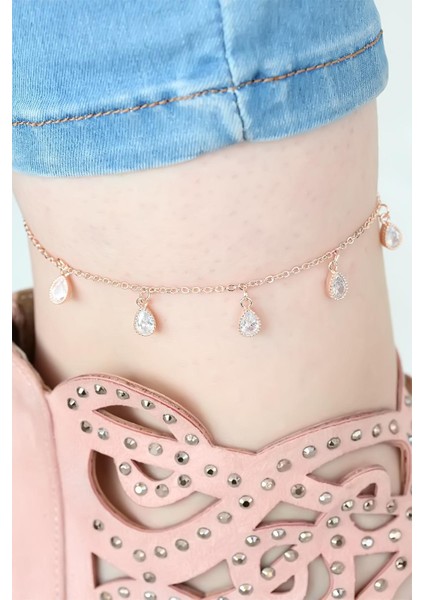 Rose Renk Zincirli Damla Taşlı Hal Hal - TJ-HH823-KS fiyatları