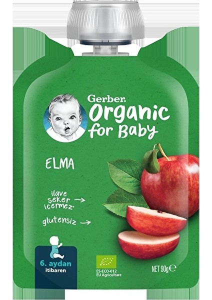 Organik Elmalı Püre 90 G