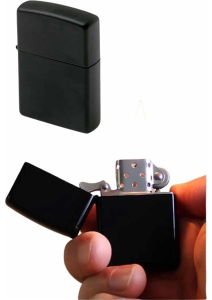 Siyah Kutulu Metal Çakmak Benzinli Hediyelik Eşya - ME001W-51VPV2 fırsatları