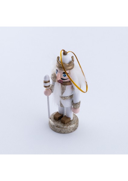 Yılbaşı Süsü, Asalı Kurşun Asker, 10 Cm, Beyaz, Şık ve Dekoratif Aksesuar