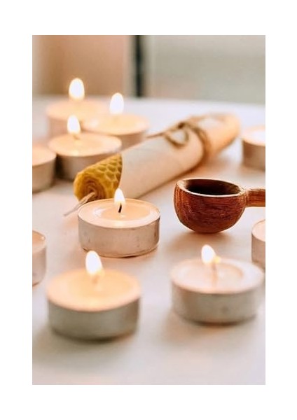 Tealight Mum Seti, Para Mum, Çaydanlık Mumu, Dekorasyon ve Özel Günler Için Fondü Kokulu, Zarif ve Uzun Yanma Süreli Mumlar (32 Adet, Beyaz) fiyatları