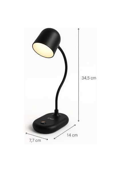 Şarjlı Masa Lambası 3 Farklı Renk Moduna Dokunmatik Geçiş Dimmerli Işığı Ayarlanabilir (Siyah) fiyatları