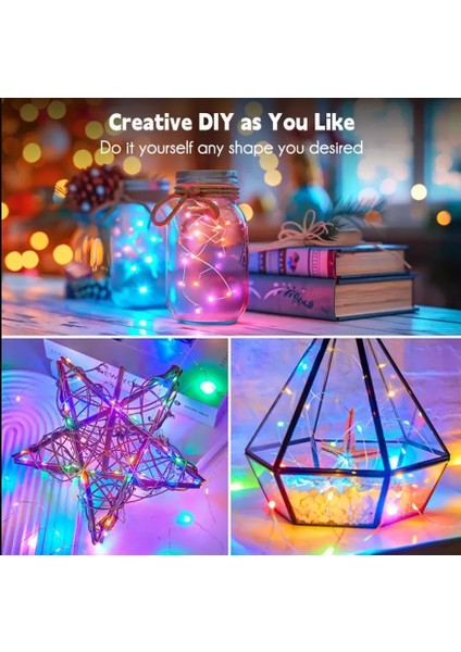 10 Metre Renkli 50LED Işıklar Işıkları 8 Mod Rgb Işıkları USB Çok Renkli Işık Dize Işıkları Tel Fonksiyonlu Süsleme Ince Telli Aydınlatmalı Şerit LED Yılbaşı Işık Yılbaşı Süsü fiyatları
