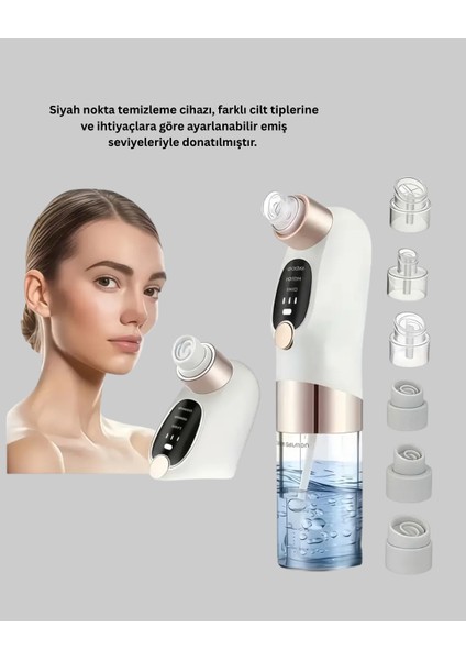 3 Kademeli Vakumlu Gözenek Temizleme Cihazı – Cilt Yenileyici Masaj ve Derin Tem - ME001W-51TOM indirimleri