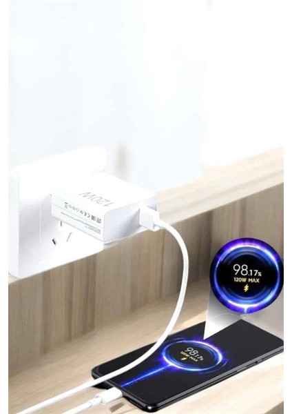 120W Şarj Aleti Type-C Uyumlu Turbo Şarj Aleti - BI001V-4Z2226