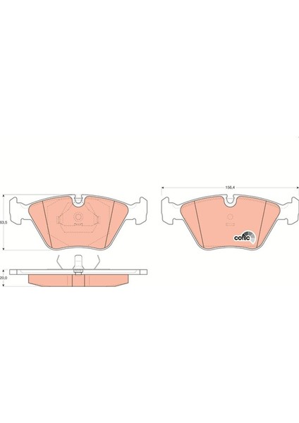 GDB916 Fren Balatası On Bmw E32 E34 E36 M3 E34 M5 34111159279-34111162535