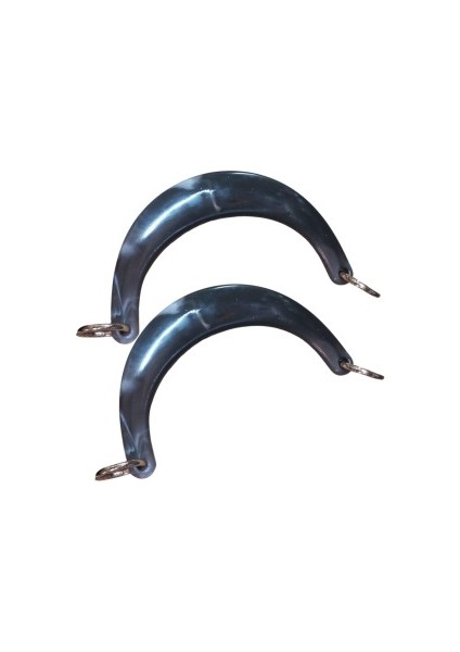 Çanta Sapı Ay Model Siyah Dalgalı 17 cm